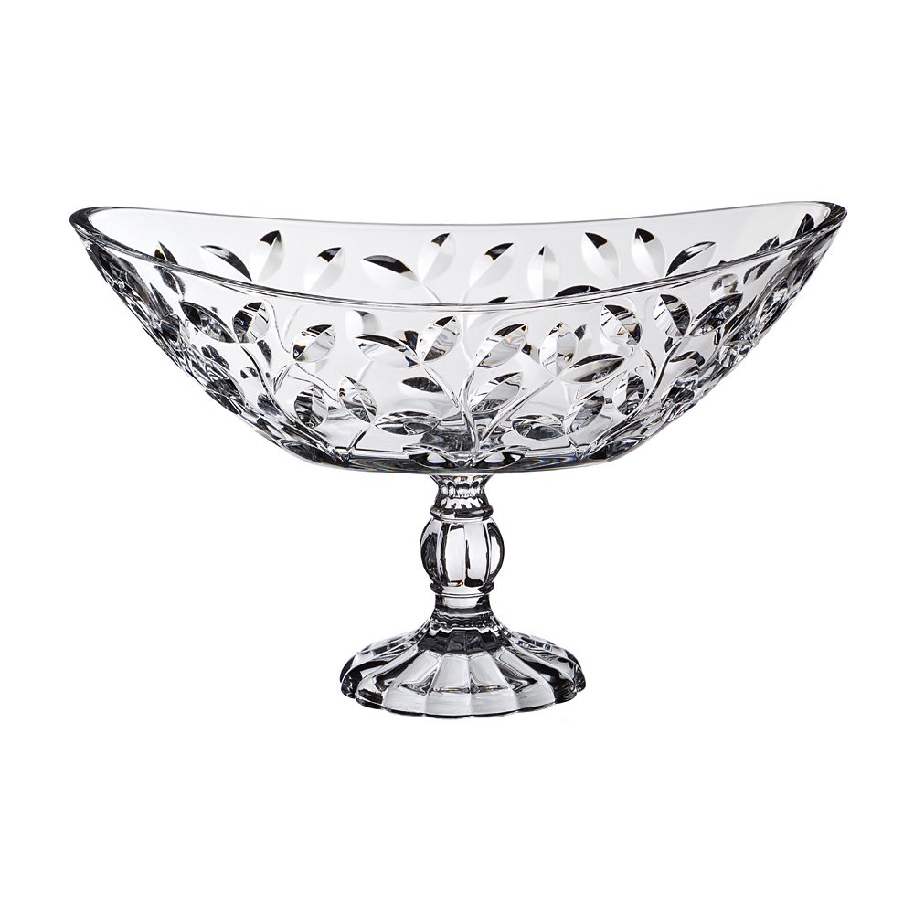 Фруктовница овальная RCR 305-063 на ножках "Лаурус" 21х34 см.высота 23 см.