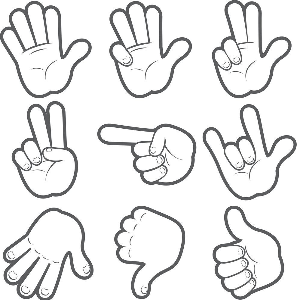 Ладонь мультяшная