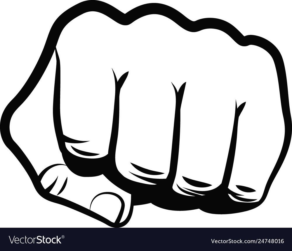 Трафарет сжатого кулака