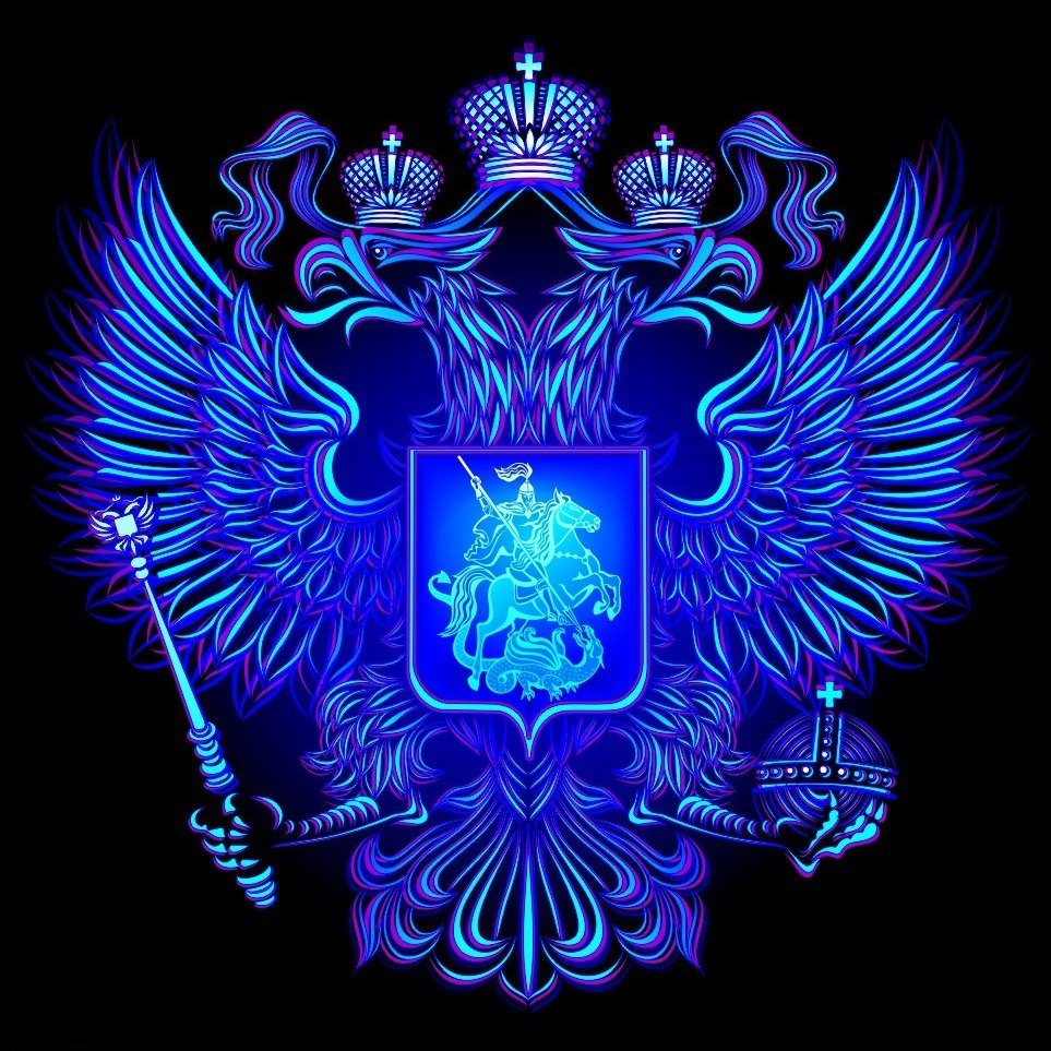 Герб России на черном фоне