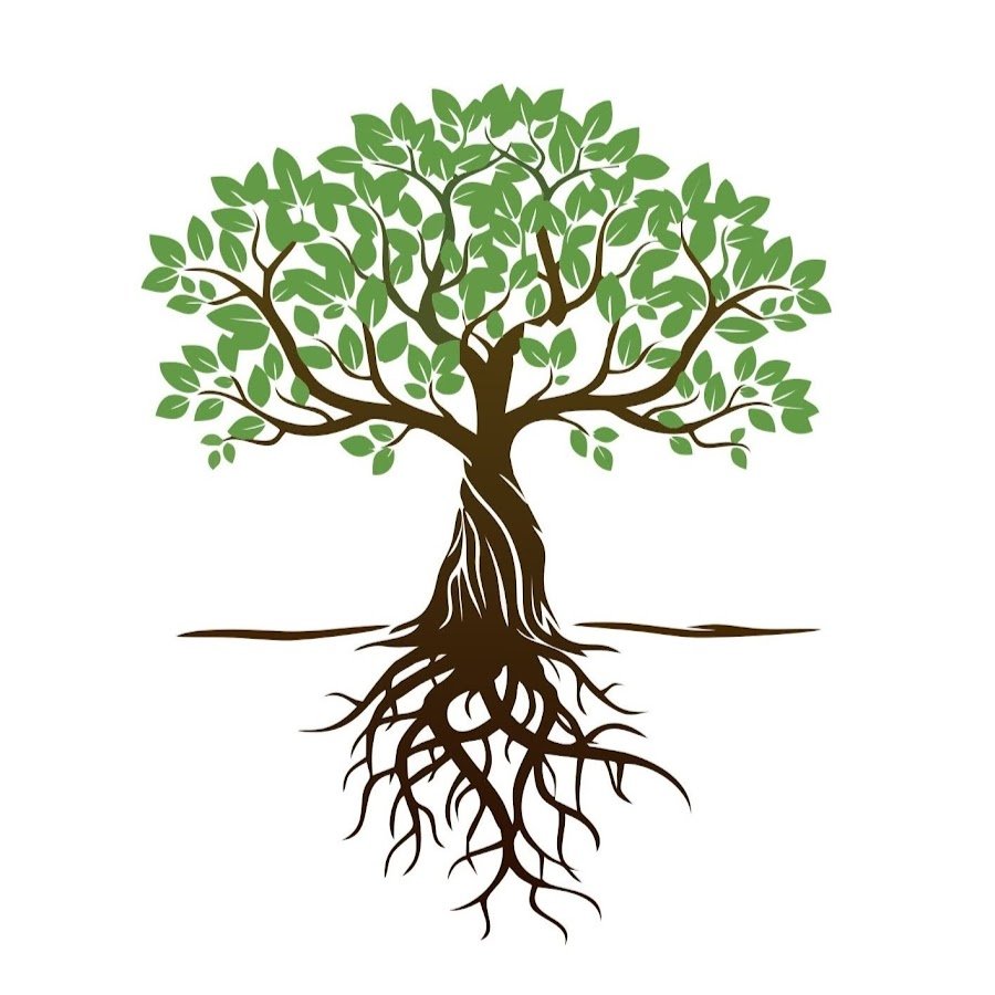 Дерево с корнями и кроной