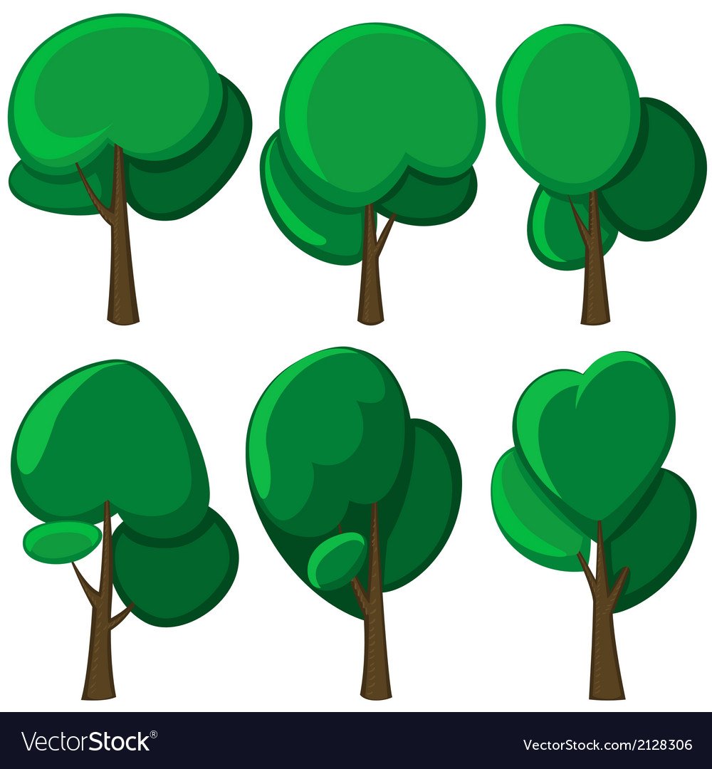 Мультяшные деревья набор