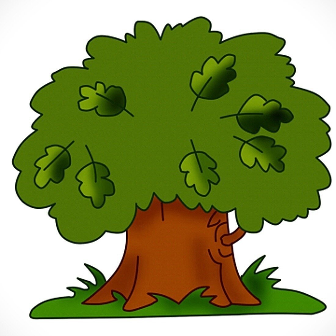 Деревья для вырезания цветные