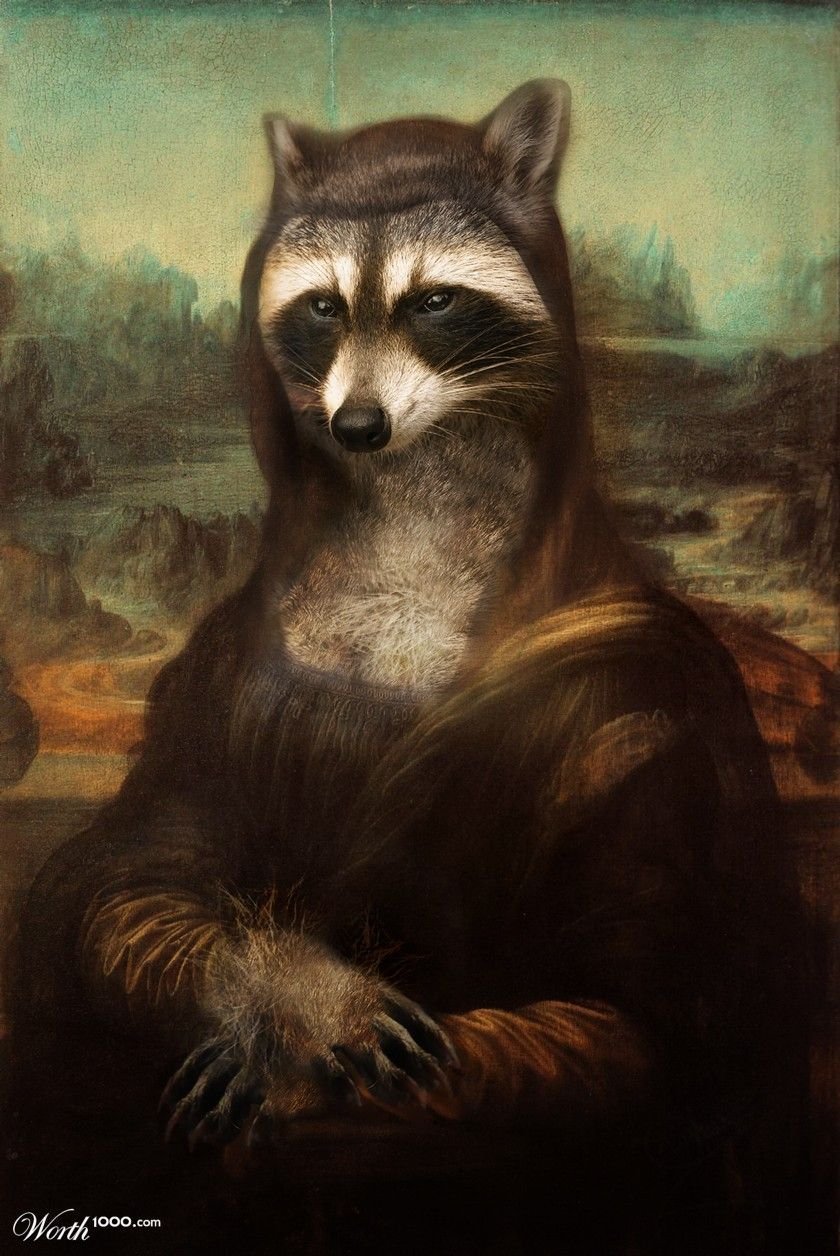 Енот полоскун арт