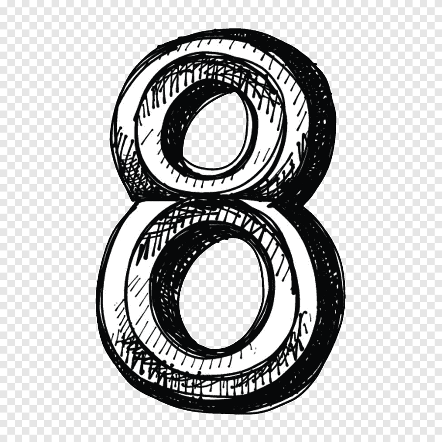 Восьмерка цифра красивая