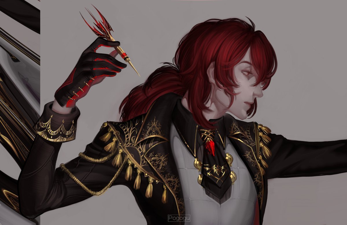 Дилюк на аву Геншин Импакт