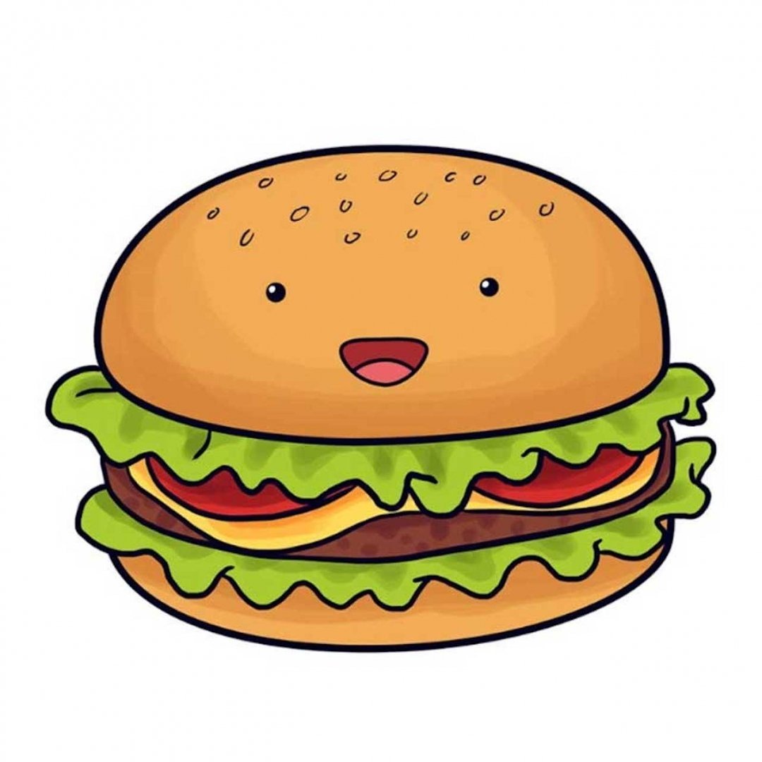 Нарисованный гамбургер