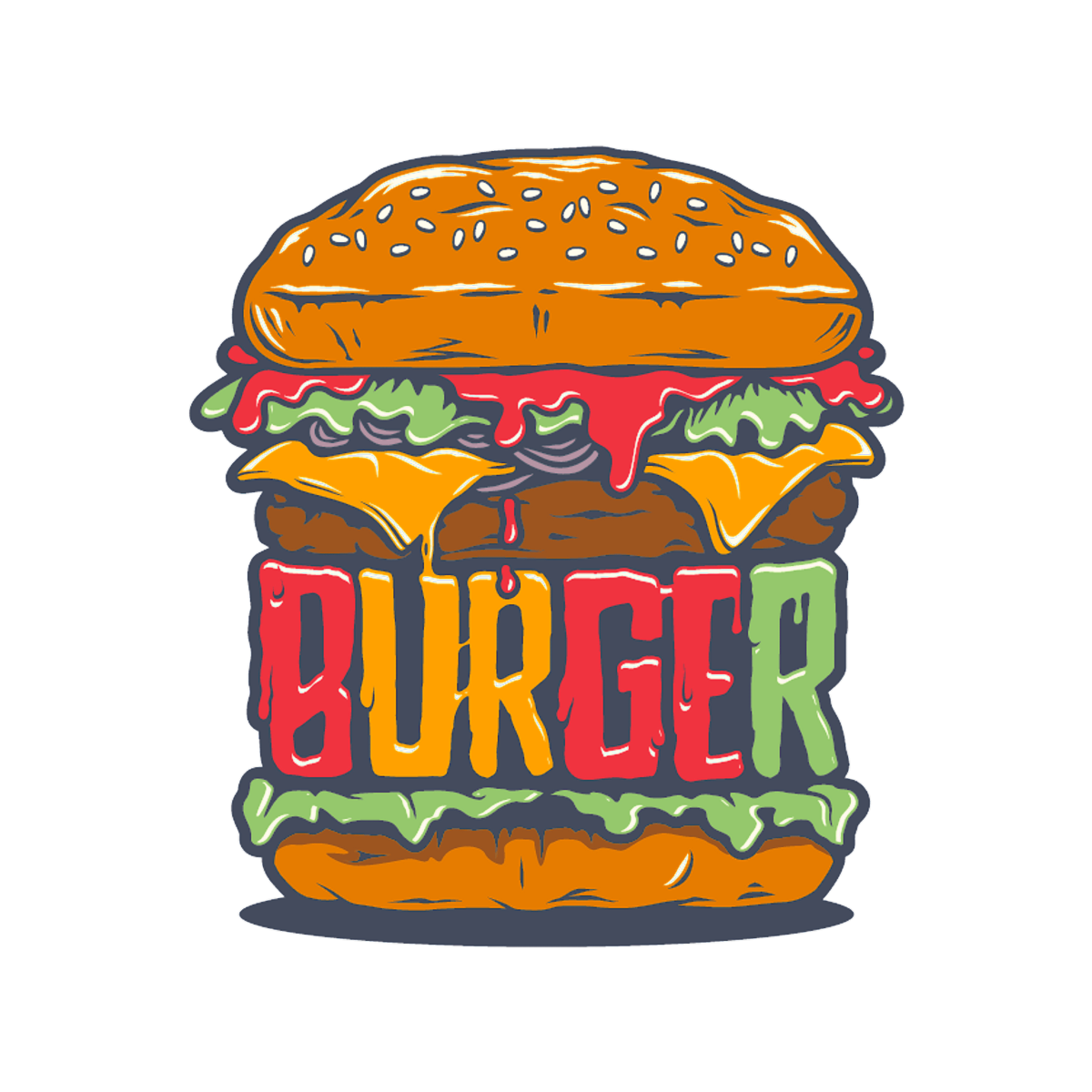 Гамбургер наклейка