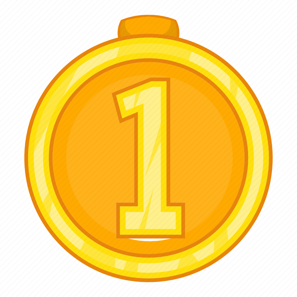 Медаль 1 место мультяшная
