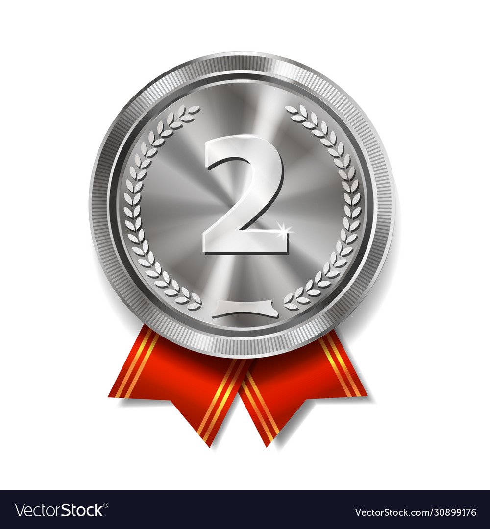 Медаль 2 место вектор