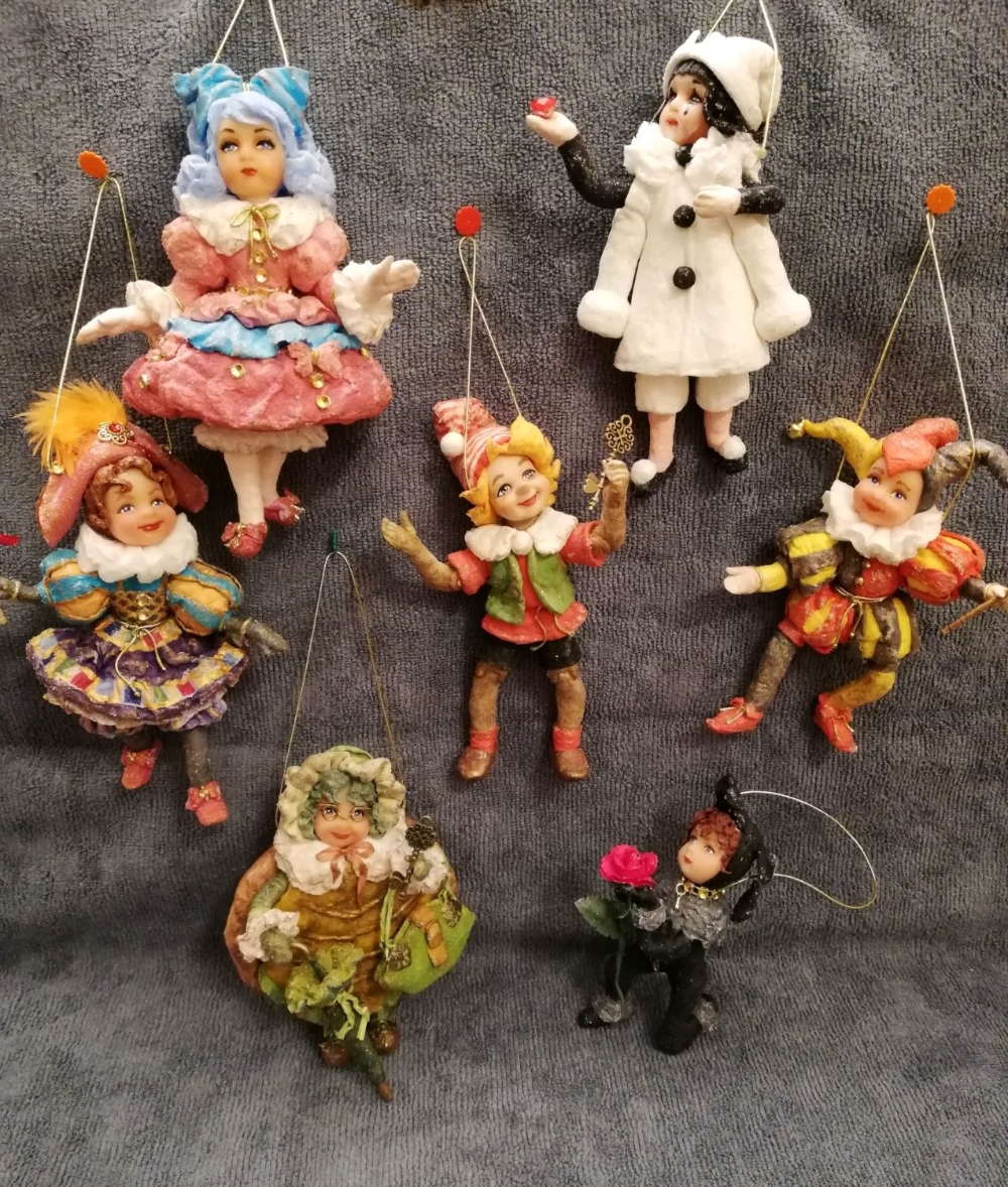 Ватные игрушки на елку