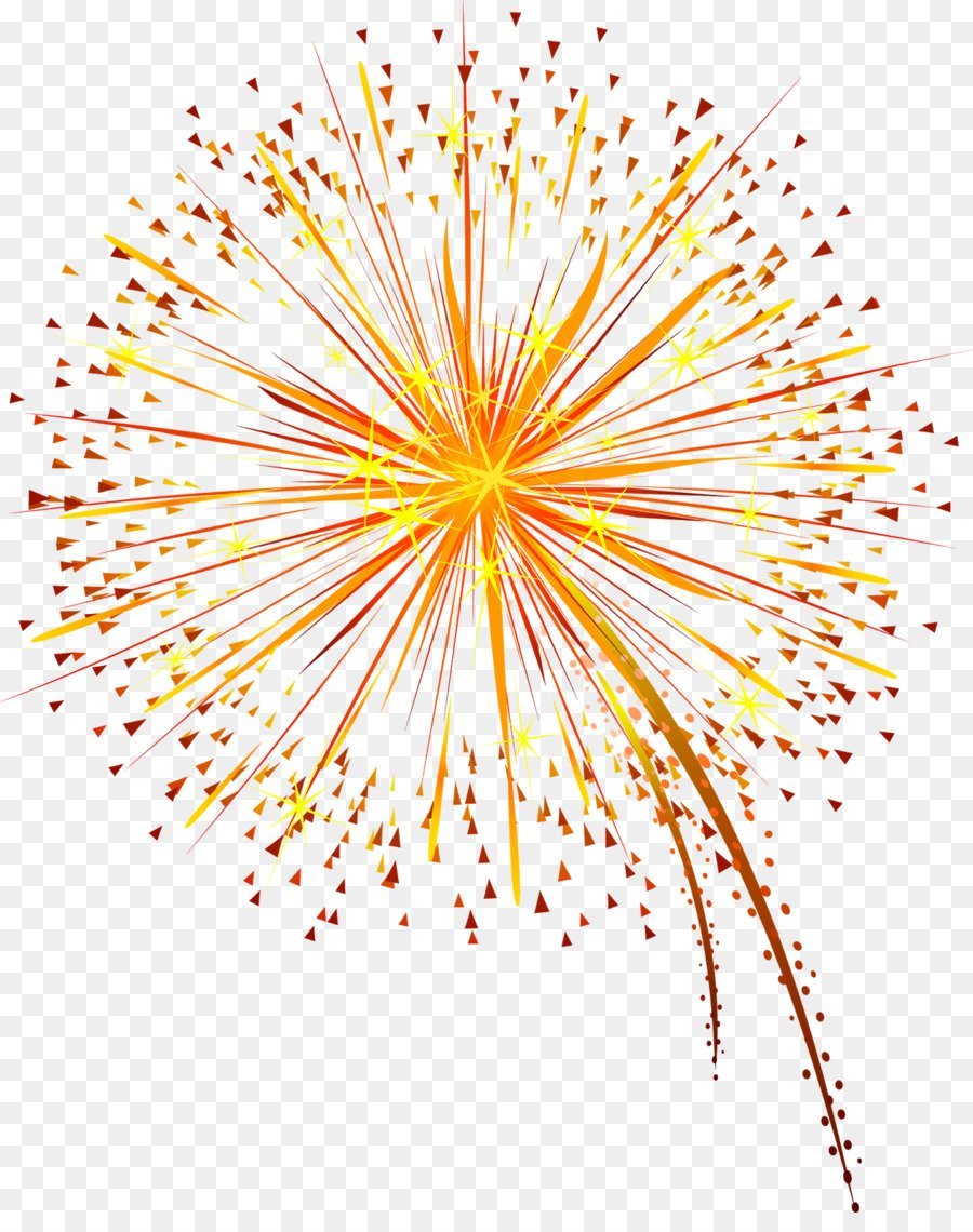 Салют на прозрачном фоне