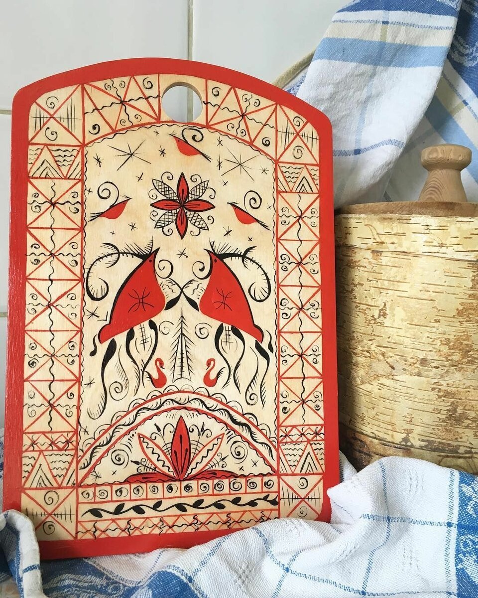 Роспись по дереву Мезенская роспись