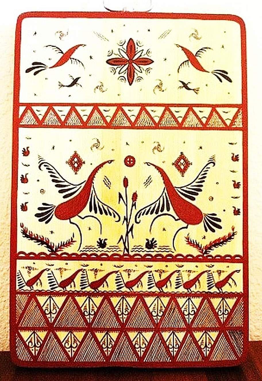 Мезенская роспись птички