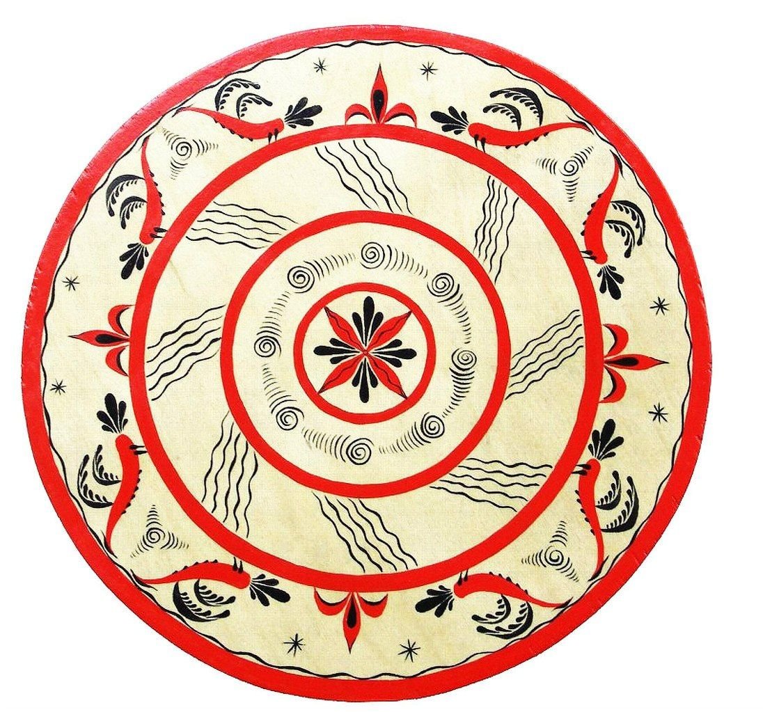 Мезенская роспись орнамент в круге