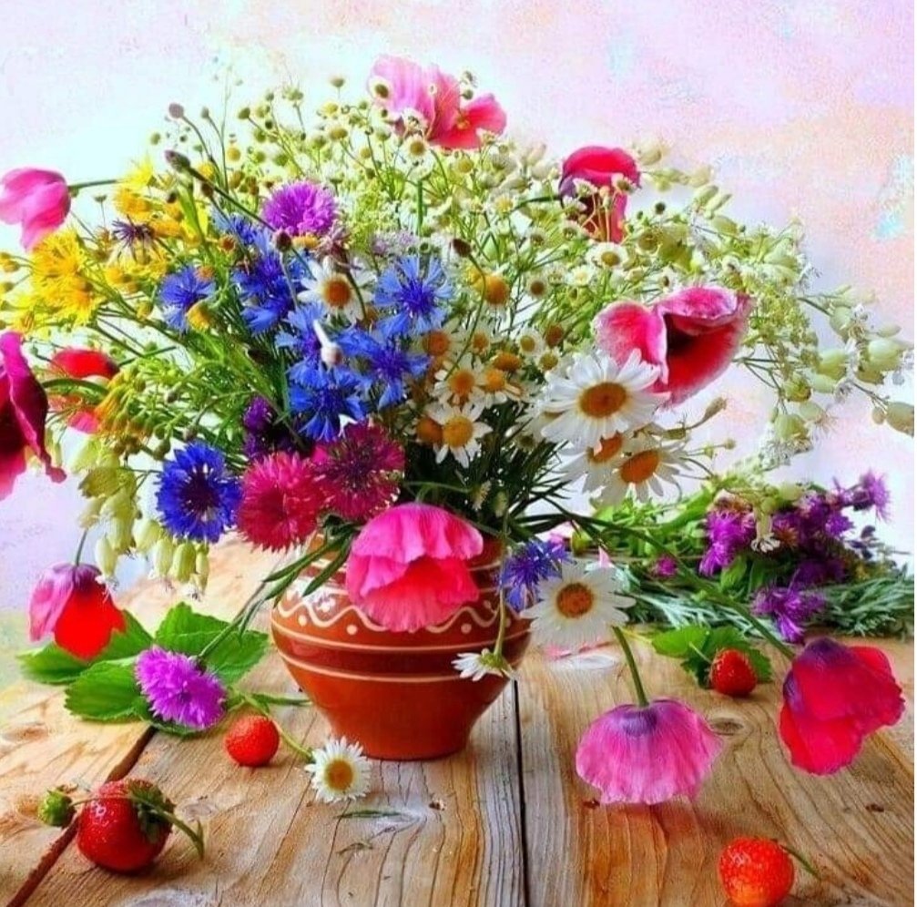 Поздравляю полевые цветы