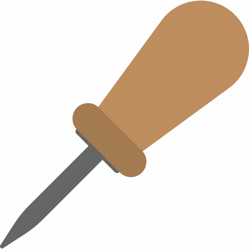 Шило на прозрачном фоне