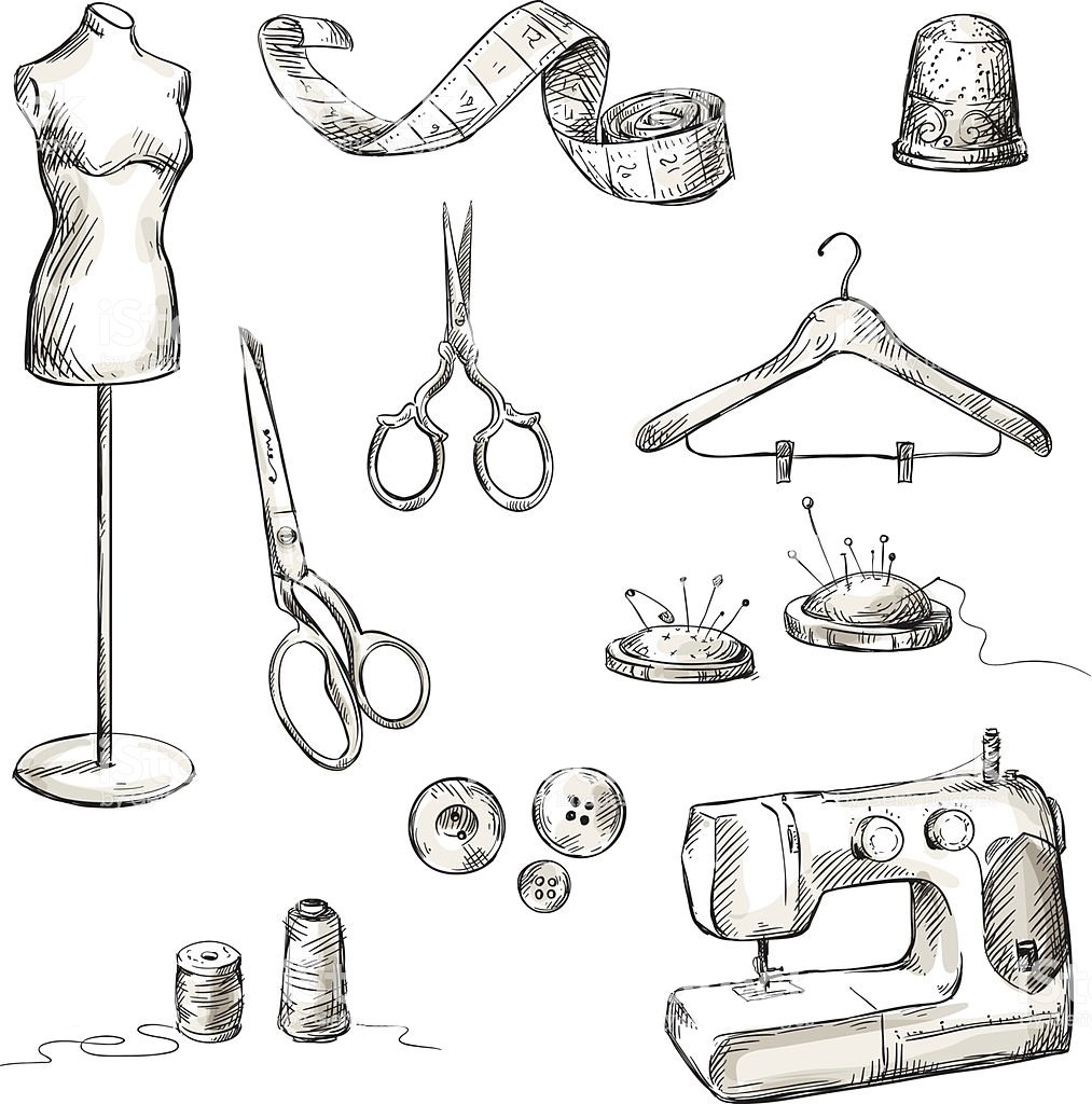Набросок Швейные принадлежности