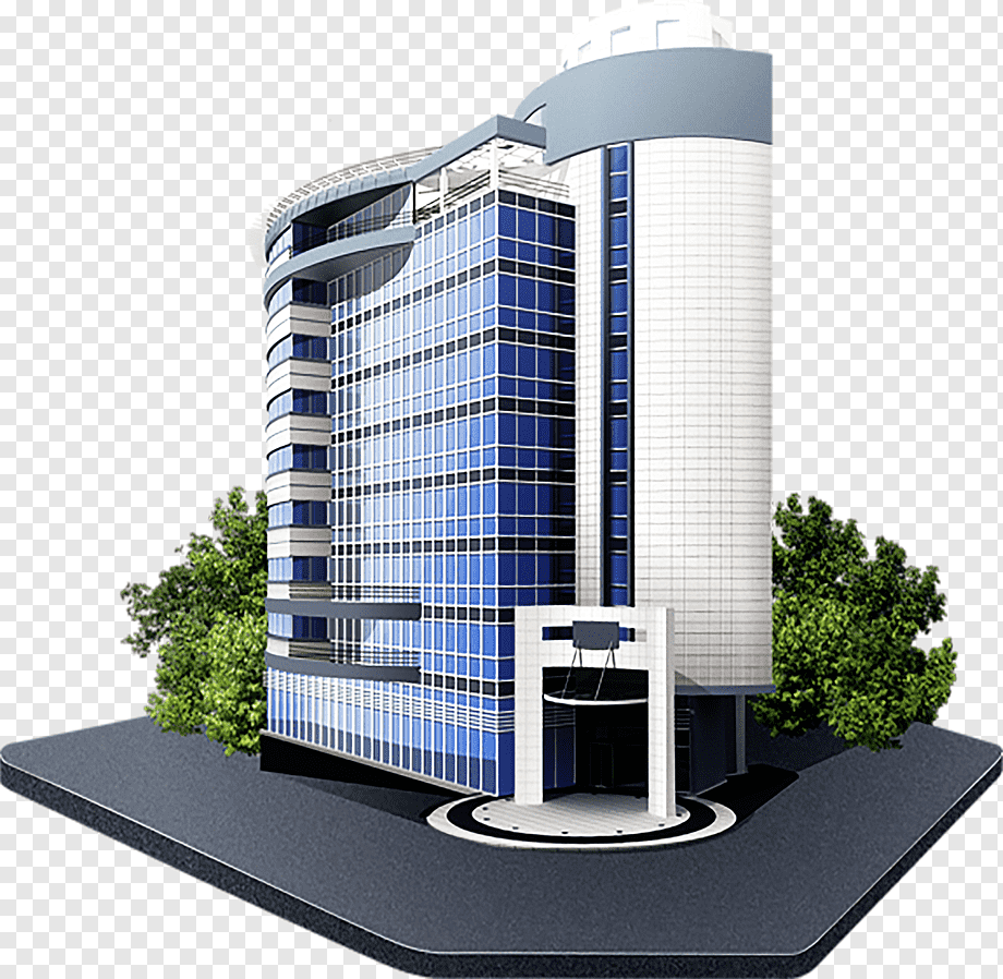 Здание на прозрачном фоне