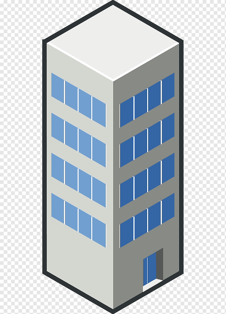 Многоэтажный дом на прозрачном фоне