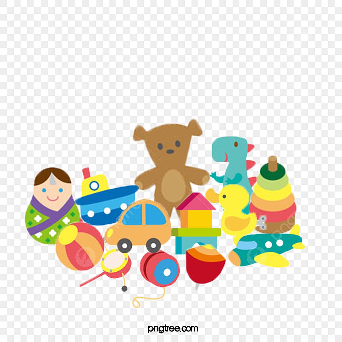 Много игрушек вектор