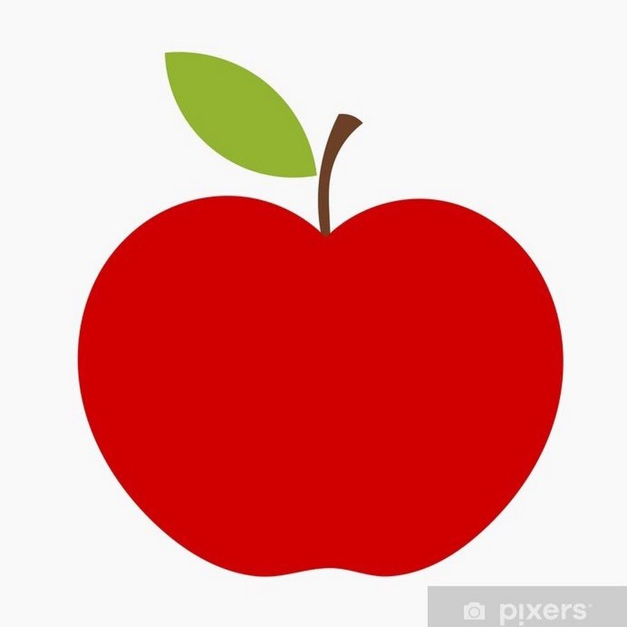 Red Apple with leaves