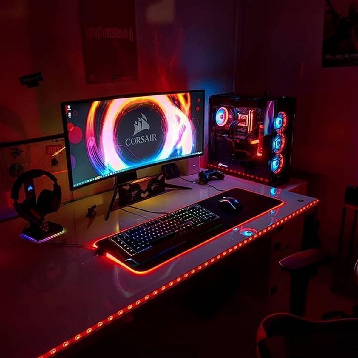 Геймерский сетап комната