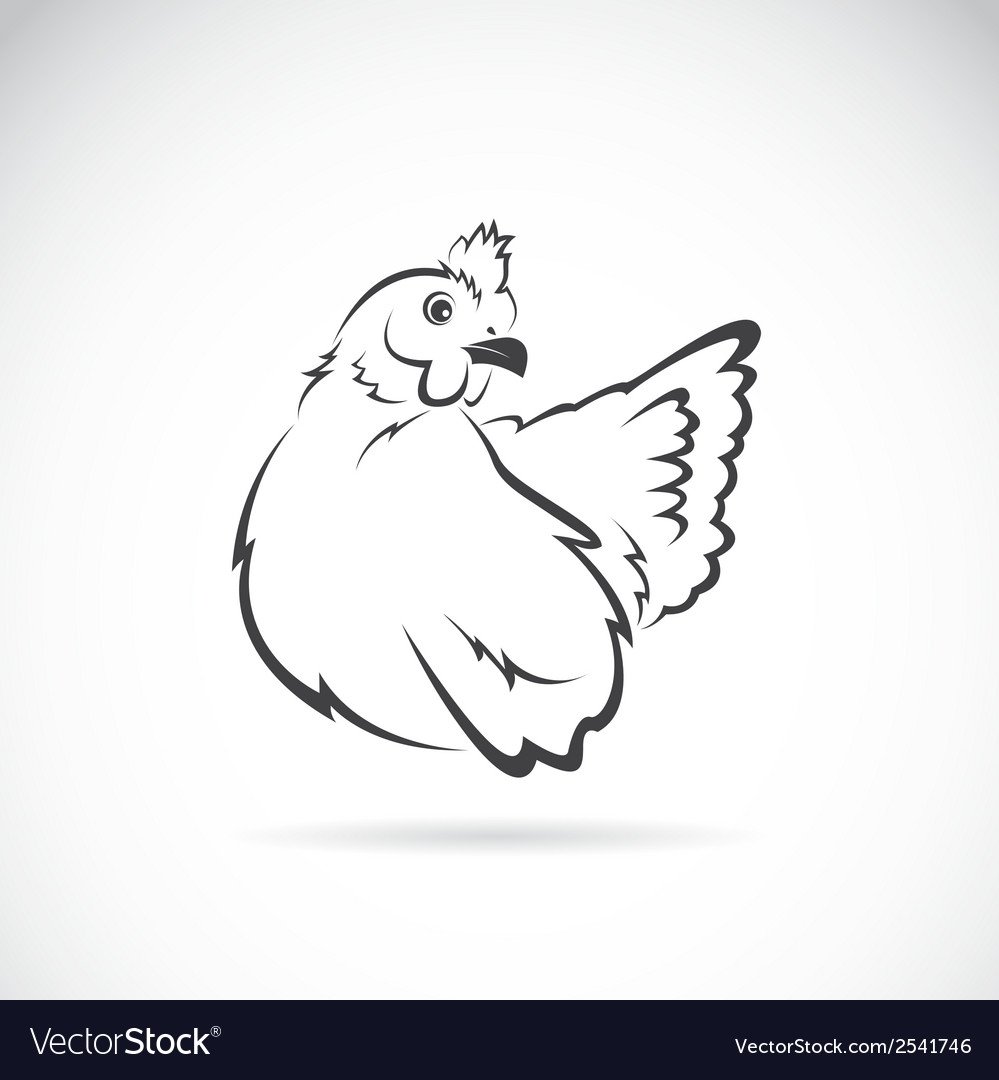 Силуэт курочки для раскрашивания