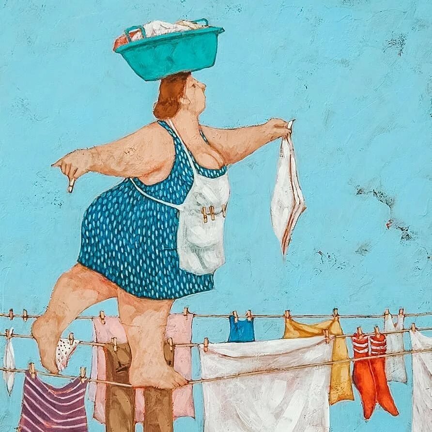 Прачка смешная