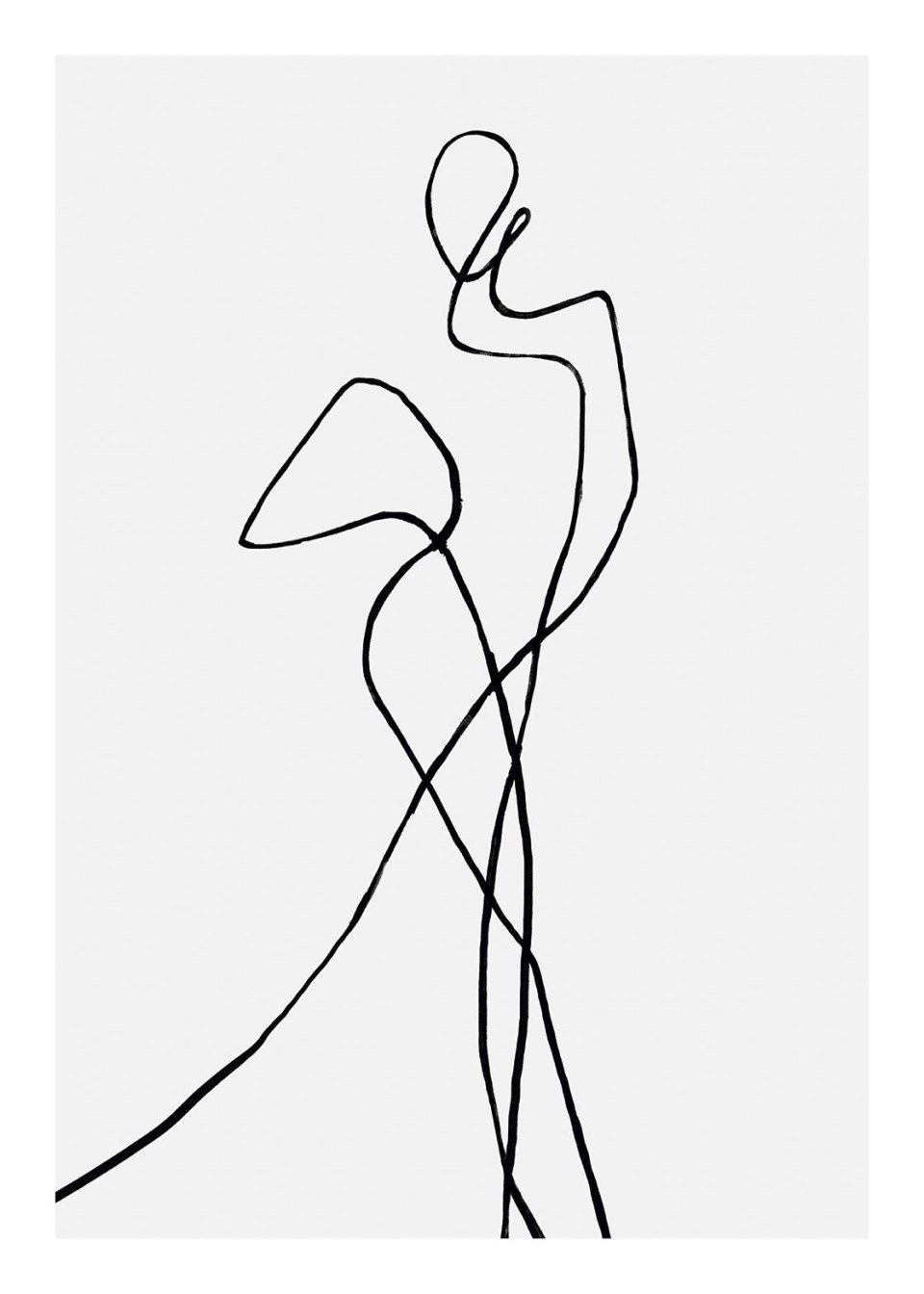 Женщина линиями