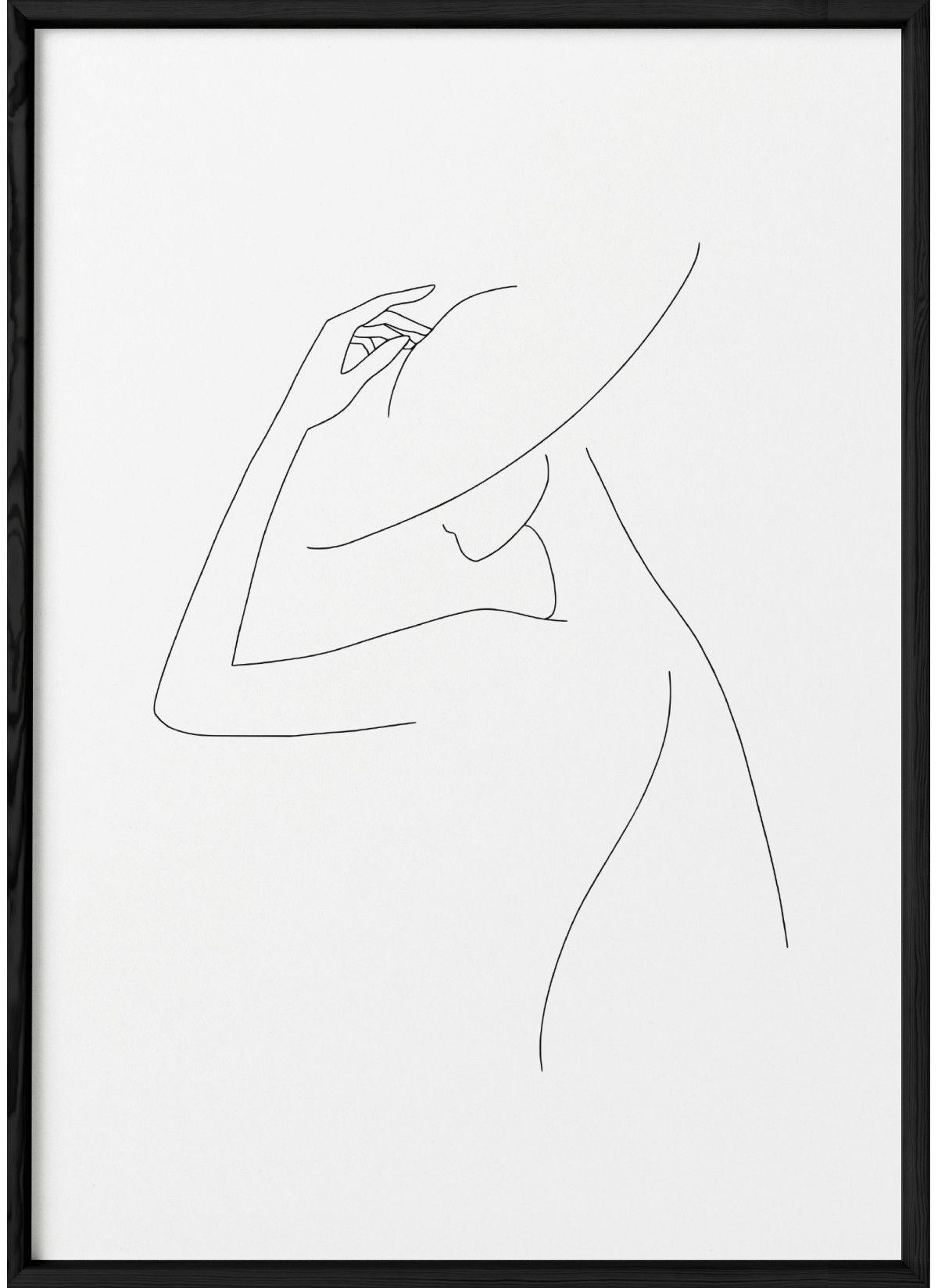 Силуэт девушки с волосами