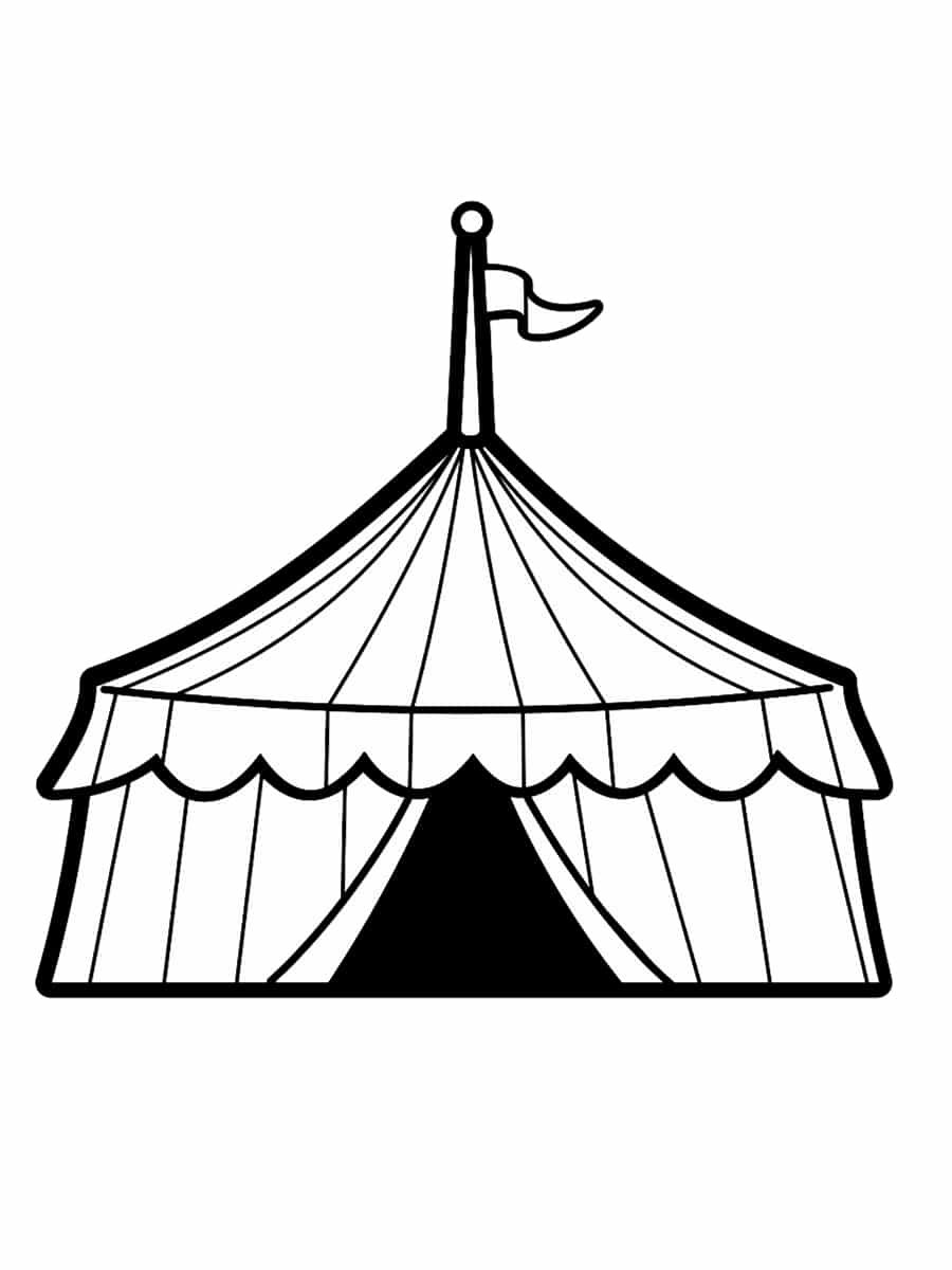 Нарисовать шатер цирка