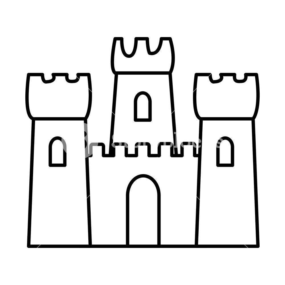 Песочный замок шаблон