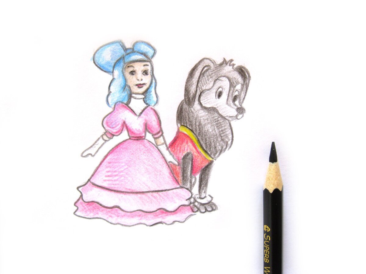 Раскраска Буратино и Мальвина