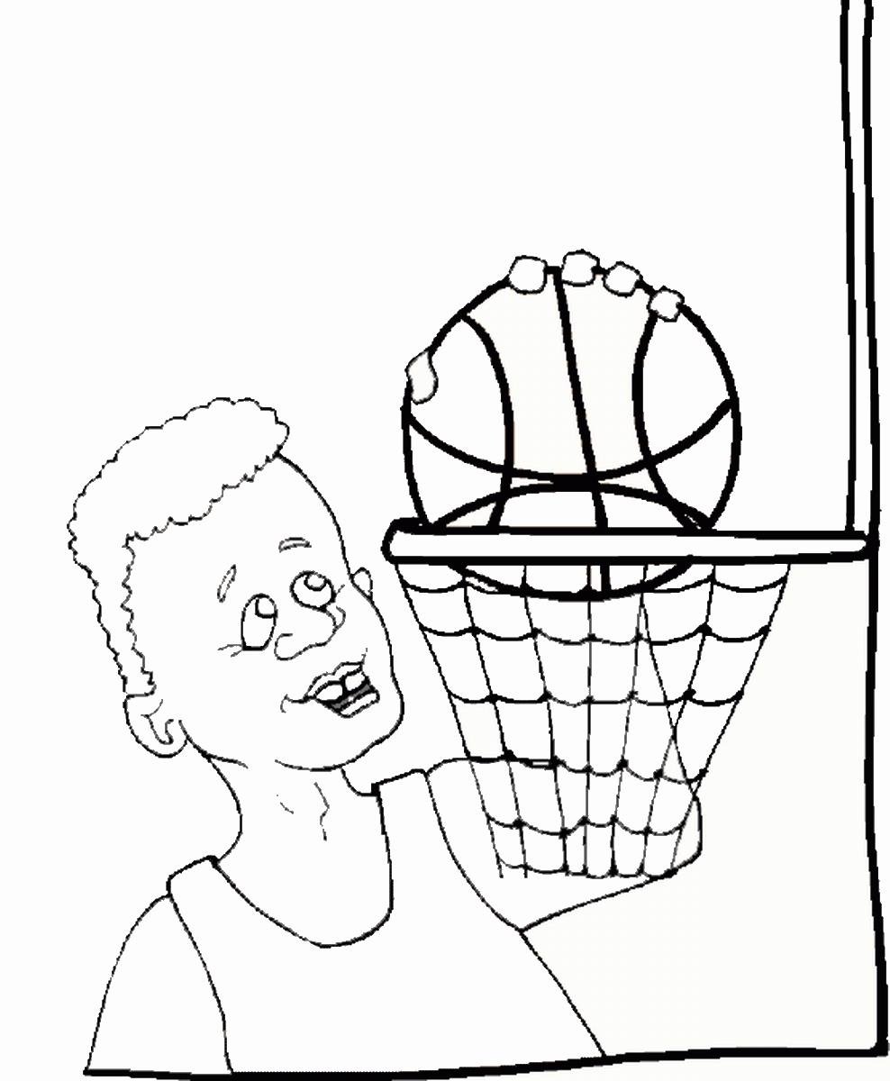 Раскраска баскетболистка