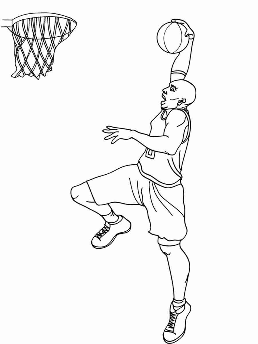 Раскраски баскетбол Коби Брайант