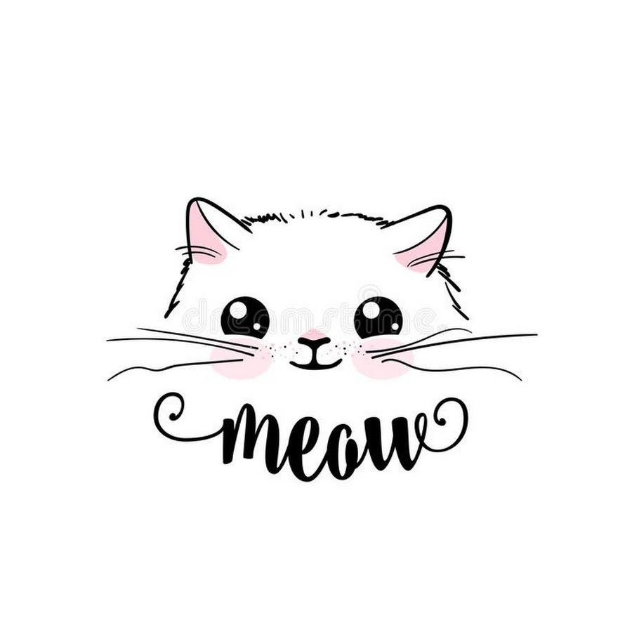 Обои с надписью мяу