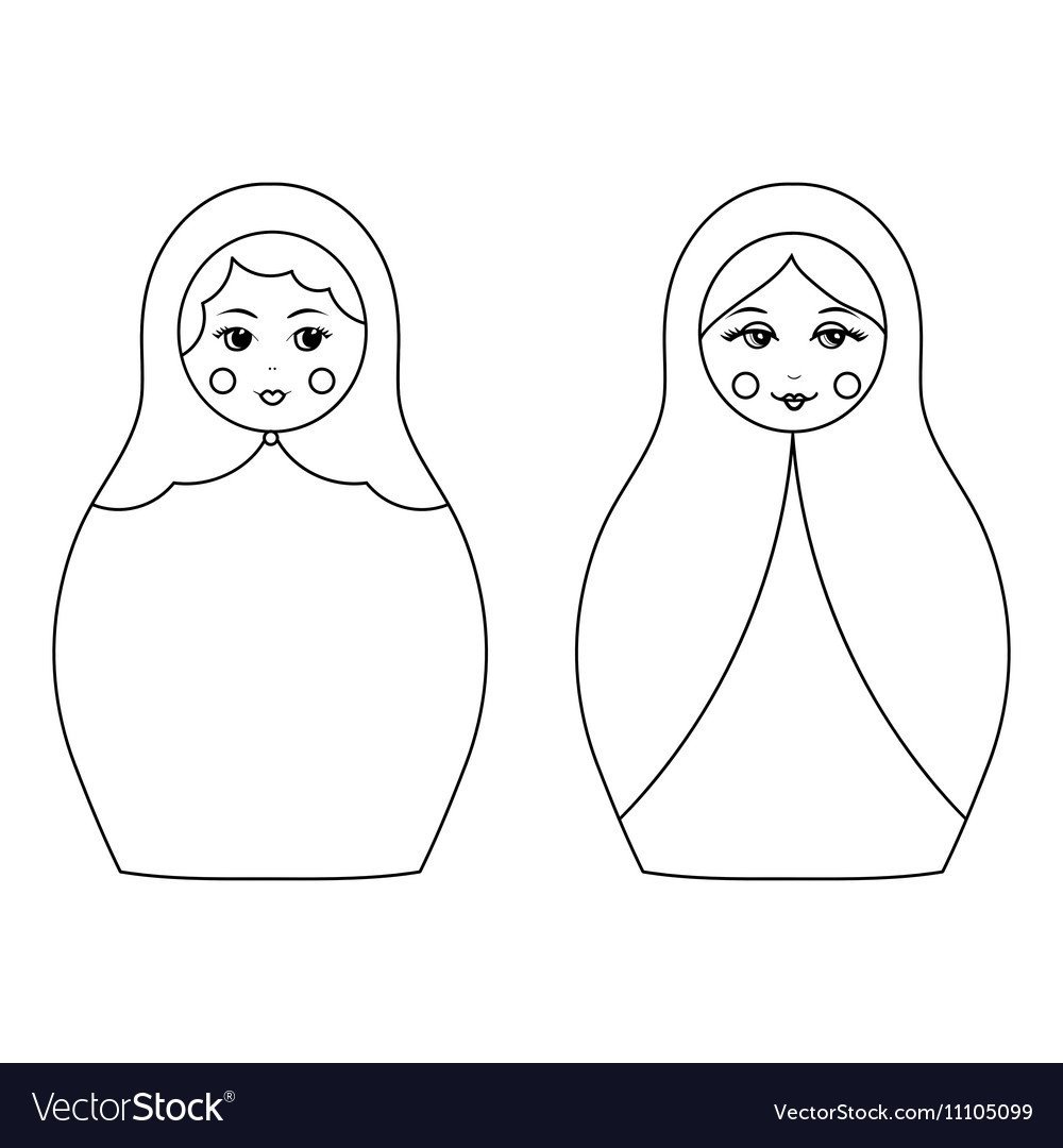 Матрешка аппликация для детей