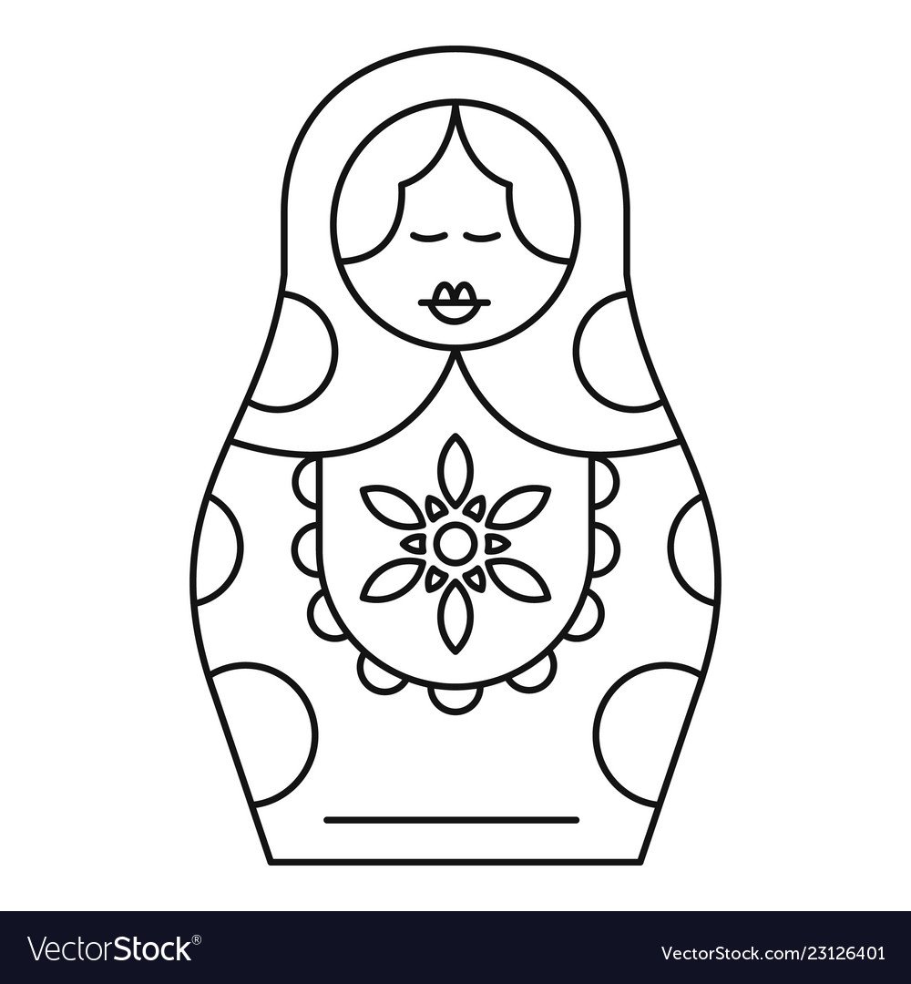 Матрешка из фетра шаблон