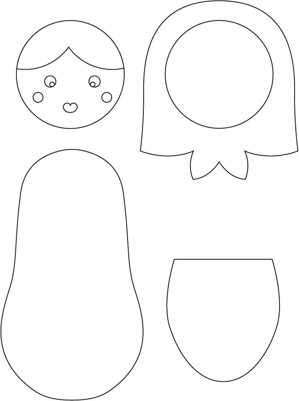 Матрешка на прозрачном фоне