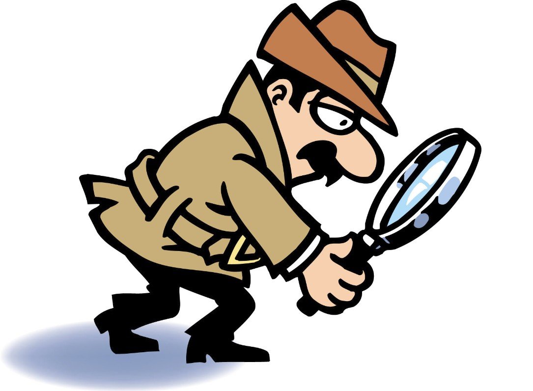 Человек с лупой ищет