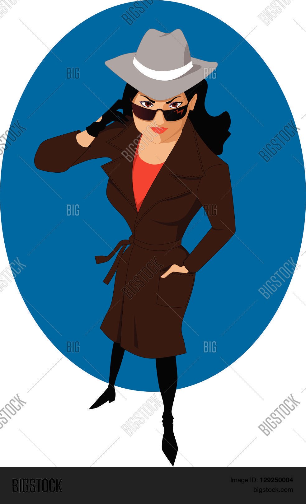 Мультяшная девушка детектив