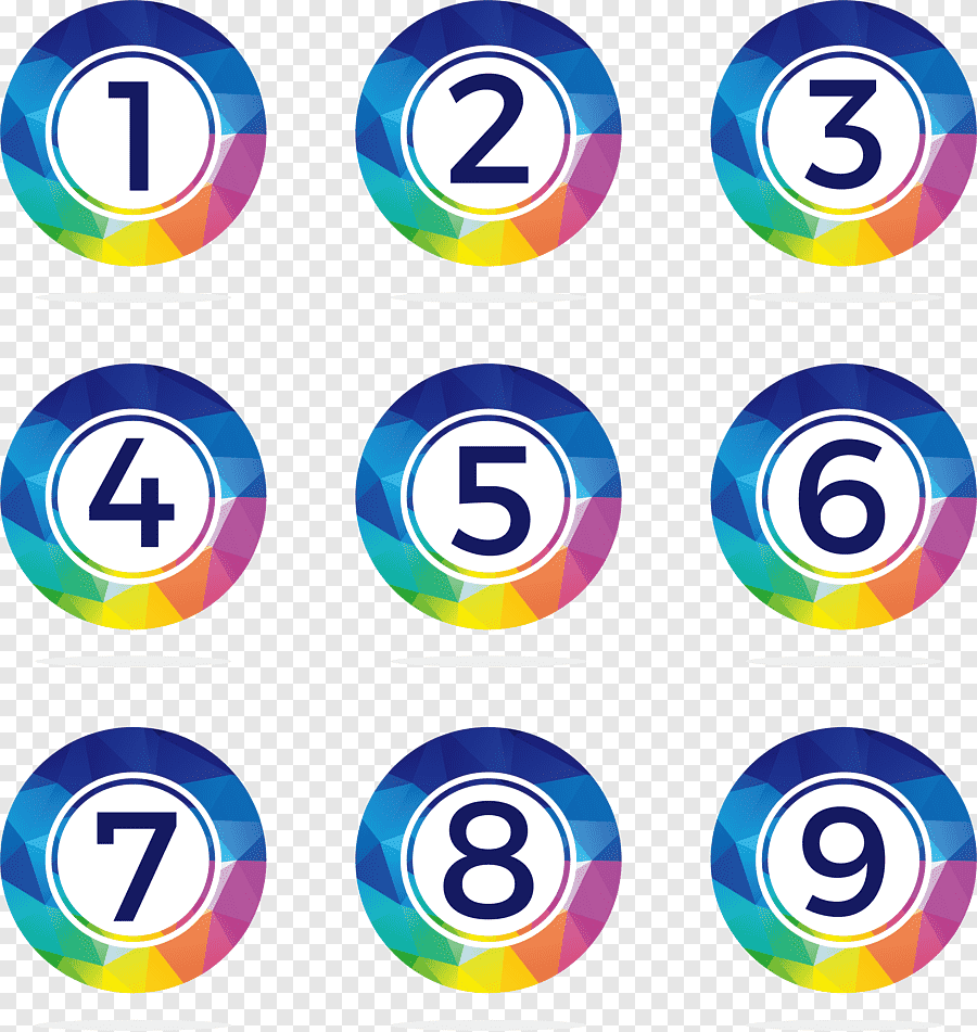 Цифры в кружочках