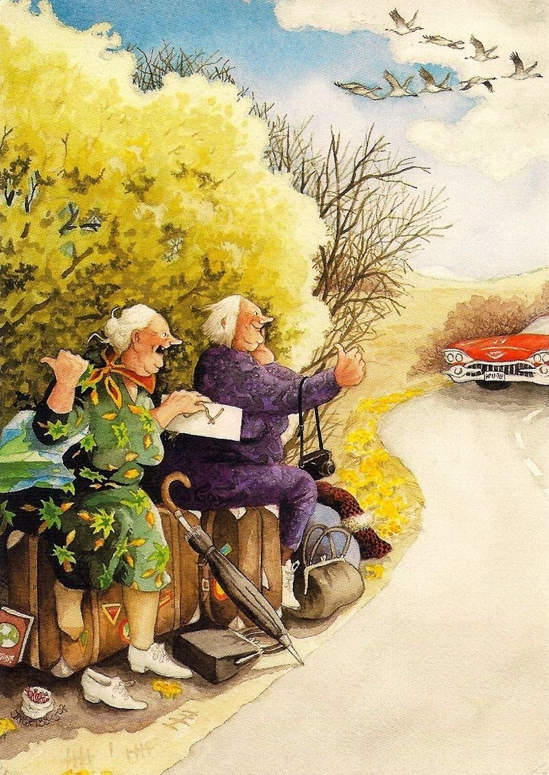 Веселые старушки финской художницы Инге Лоок