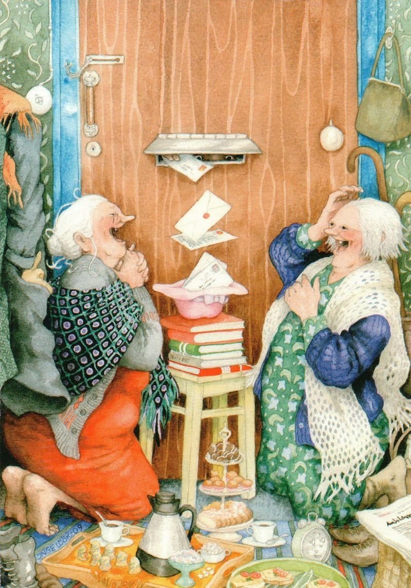 Веселые старушки финской художницы Инге Лоок