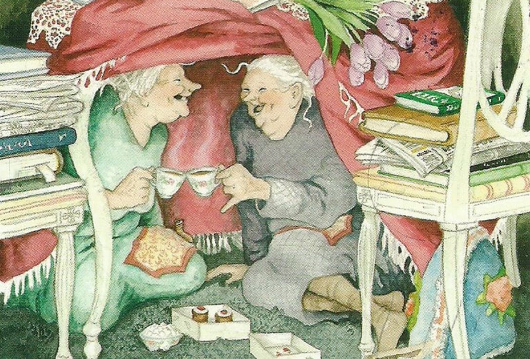 Бабушки подружки в картинках финской художницы