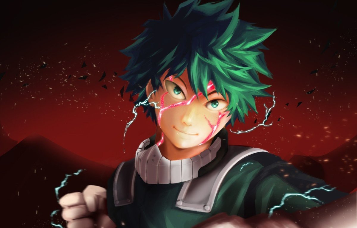 Аниме моя геройская Академия Мидория