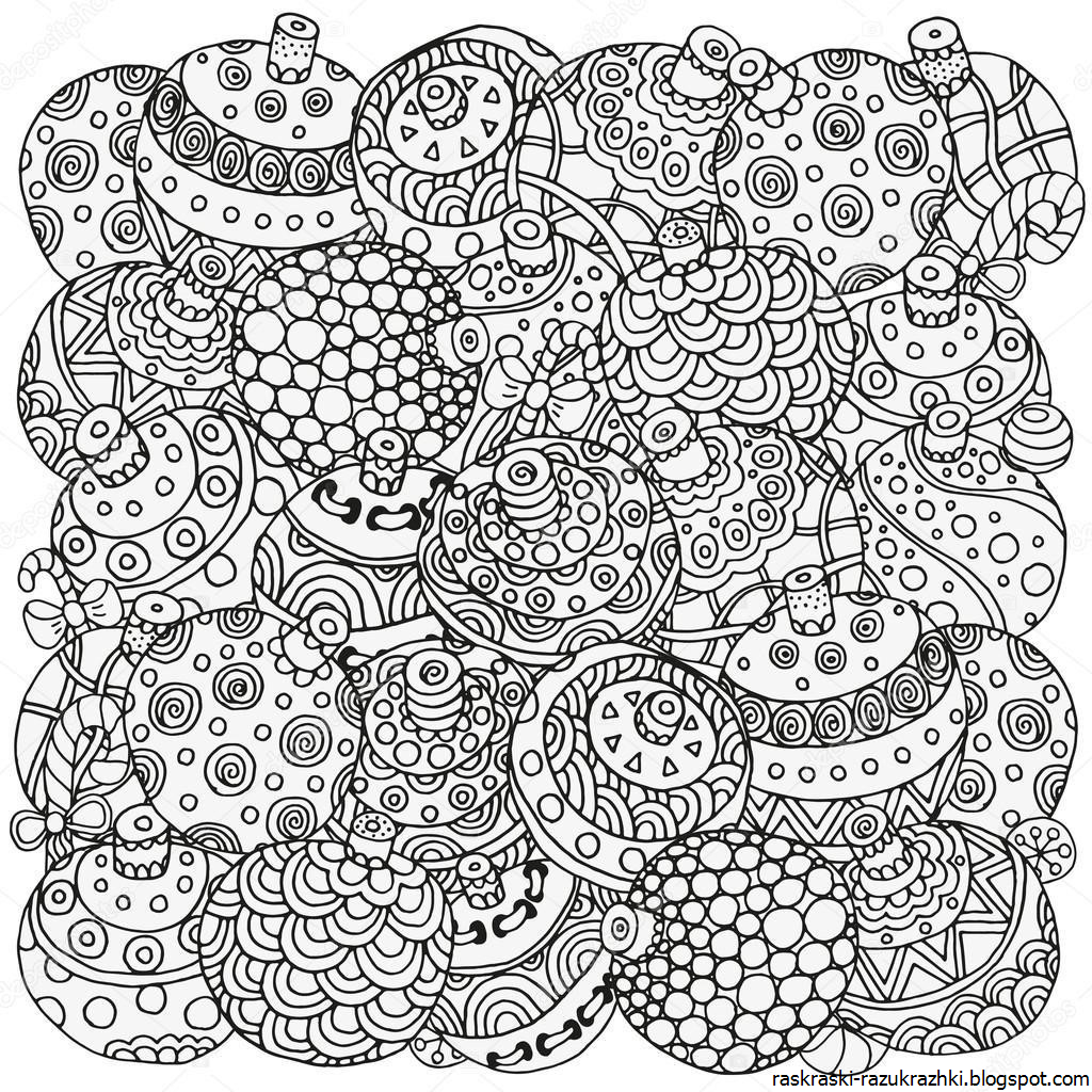 Раскраски антистресс еда