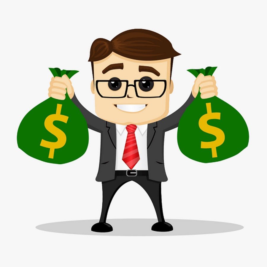 Человек с деньгами карикатура