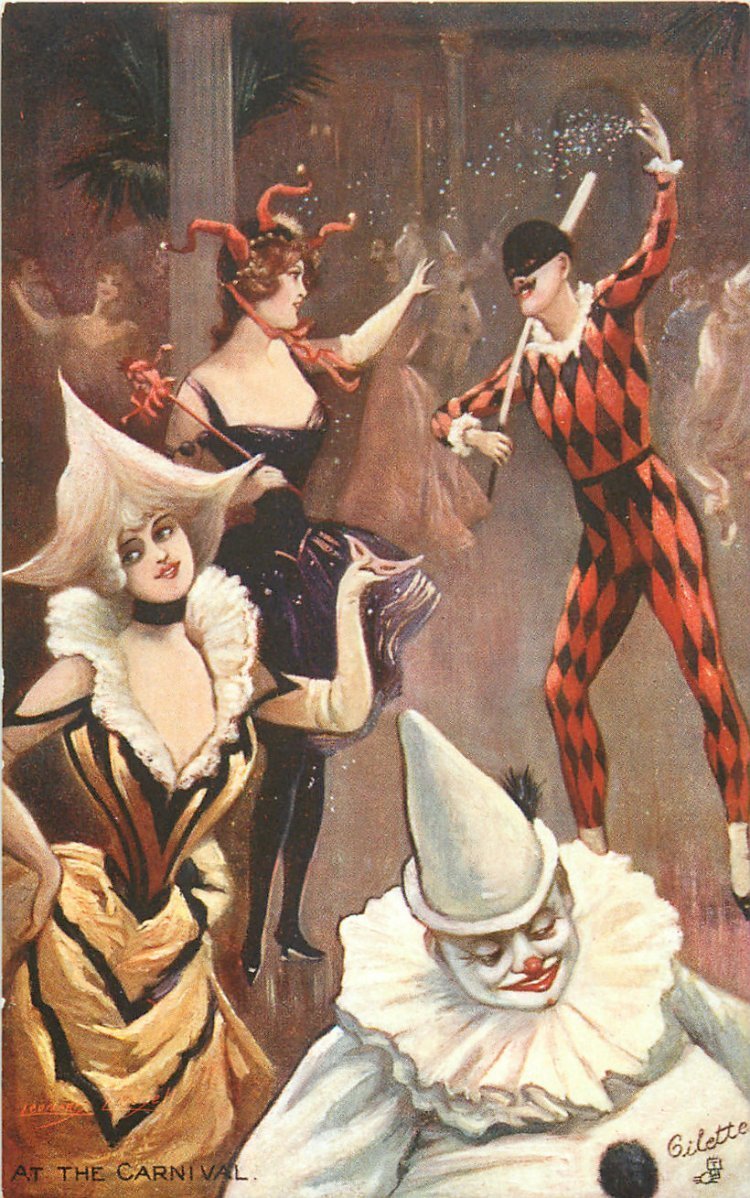 Арлекин Пьеро и Коломбина